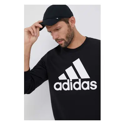 Mikina adidas pánská, černá barva, vzorovaná