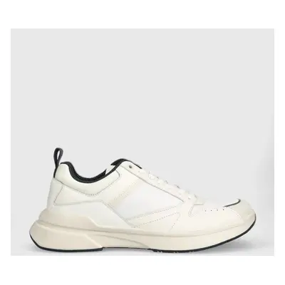 Sneakers boty Calvin Klein LOW TOP LACE UP MIX béžová barva, HM0HM01044