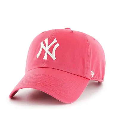 Čepice 47brand New York Yankees růžová barva, s aplikací