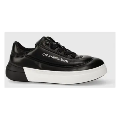 Dětské sneakers boty Calvin Klein Jeans černá barva