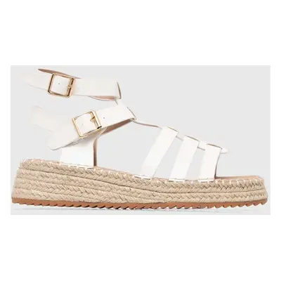 Espadrilky Answear Lab bílá barva, na platformě