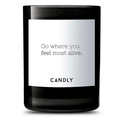 Candly Vonná sójová svíčka Go where you feel most alive. 250 g