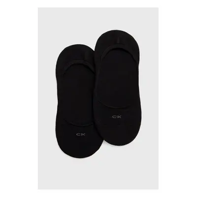 Ponožky Calvin Klein (2-pack) dámské, černá barva, 701218767