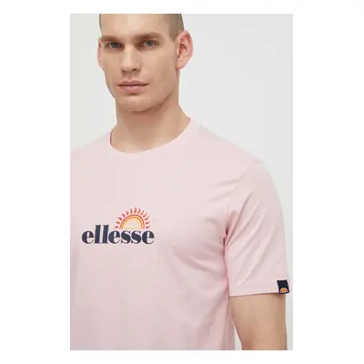 Bavlněné tričko Ellesse Trea T-Shirt růžová barva, s potiskem, SHV20126