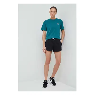 Kraťasy Under Armour dámské, černá barva, melanžové, high waist