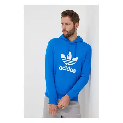 Bavlněná mikina adidas Originals Adicolor Classics Trefoil pánská, s kapucí, s potiskem, IM9410