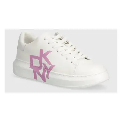 Kožené sneakers boty Dkny Keira bílá barva, K1408368