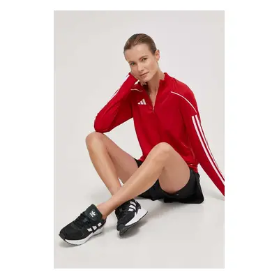 Halenka adidas Performance dámská, červená barva, s aplikací, HS3482