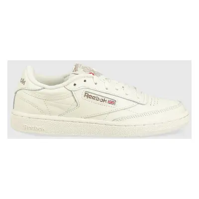 Kožené sneakers boty Reebok Classic Club C 85 bílá barva, HQ0948-CLK/CK/GOL