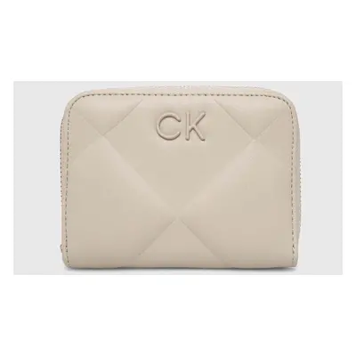 Peněženka Calvin Klein béžová barva, K60K611783