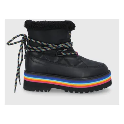 Sněhule Kurt Geiger London Toronto Rainbow černá barva