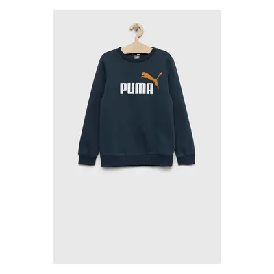 Dětská mikina Puma ESS+ 2 Col Big Logo Crew FL B vzorovaná