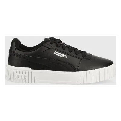 Dětské kožené sneakers boty Puma Carina 2.0 Jr černá barva