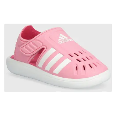 Dětské boty do vody adidas WATER SANDAL C růžová barva