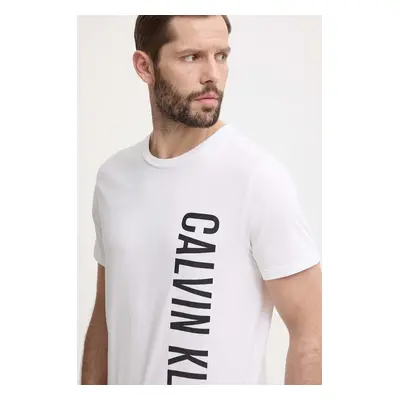 Bavlněné tričko Calvin Klein bílá barva, s potiskem, KM0KM00998