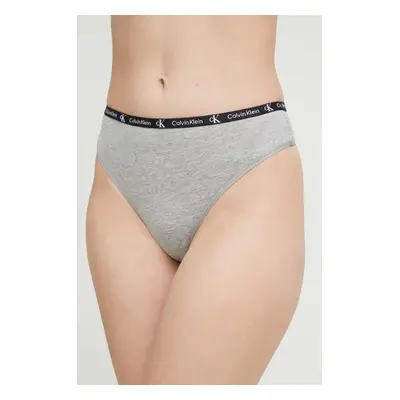 Tanga Calvin Klein Underwear 2-pack šedá barva, 000QD3990E