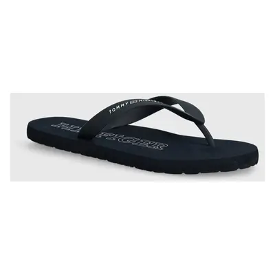 Žabky Tommy Hilfiger RUBBER BEACH SANDAL pánské, tmavomodrá barva, FM0FM05023