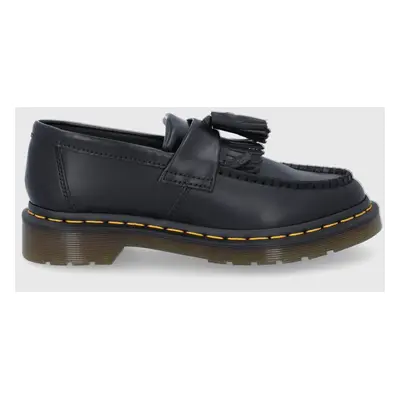 Kožené mokasíny Dr. Martens Adrian Yellow Stitch černá barva, 22209001