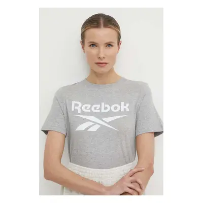 Bavlněné tričko Reebok Identity šedá barva, 100034852