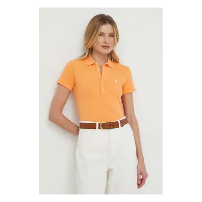 Polo tričko Ralph Lauren oranžová barva, 211870245