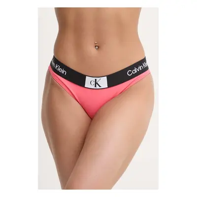 Plavkové kalhotky Calvin Klein růžová barva, KW0KW02353