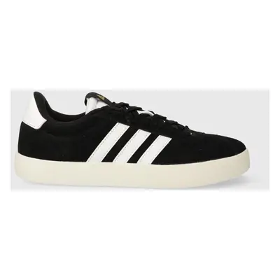 Kožené sneakers boty adidas COURT černá barva, ID6279