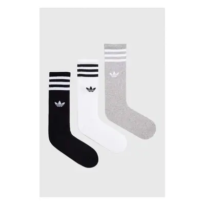 Ponožky adidas Originals 3-pack bílá barva, IU2653