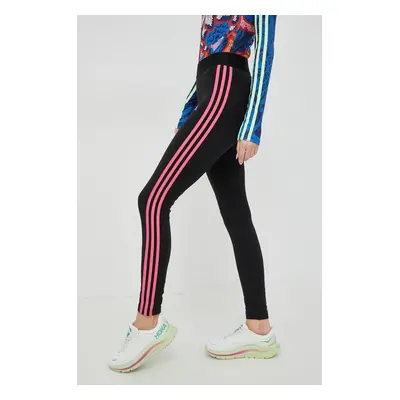 Legíny adidas dámské, černá barva, s aplikací, IA7192