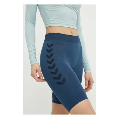 Tréninkové šortky Hummel First Seamless s potiskem, high waist, 212556