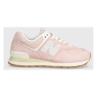 Sneakers boty New Balance 574 růžová barva, WL574QE2