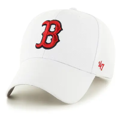 Čepice 47brand MLB Boston Red Sox bílá barva, s aplikací, B-MVP02WBV-WH