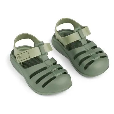 Dětské sandály Liewood Beau Sandals zelená barva