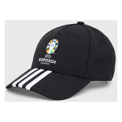 Kšiltovka adidas Performance Euro 2024 černá barva, s aplikací, IT3313