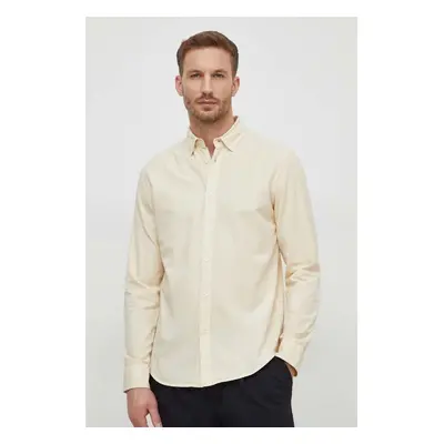 Bavlněná košile Pepe Jeans PHIL béžová barva, regular, s límečkem button-down, PM308274