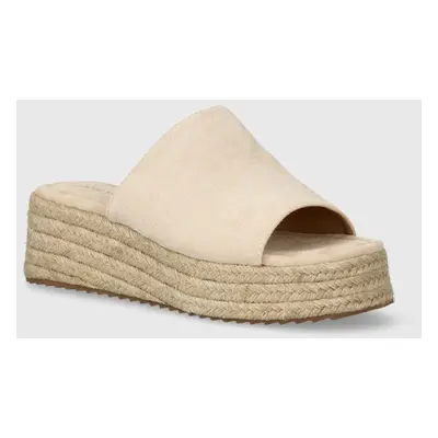 Espadrilky Answear Lab béžová barva, na platformě