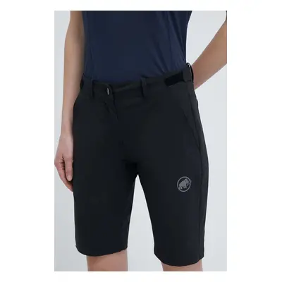 Outdoorové šortky Mammut Runbold černá barva, medium waist