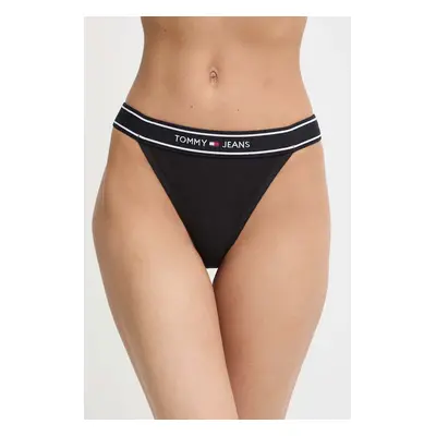 Tanga Tommy Jeans černá barva, UW0UW05122