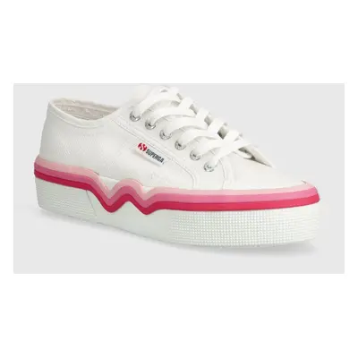 Tenisky Superga 2740 LIQUIFY STRIPES dámské, bílá barva, S4128SW