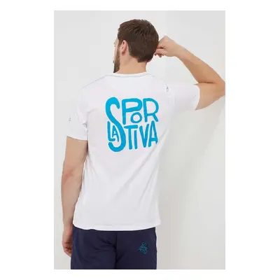 Tričko LA Sportiva Back Logo bílá barva, s potiskem, F04000000