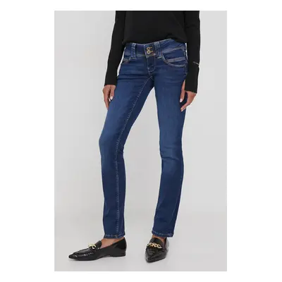 Džíny Pepe Jeans SLIM JEANS LW dámské, tmavomodrá barva, PL204586XW5