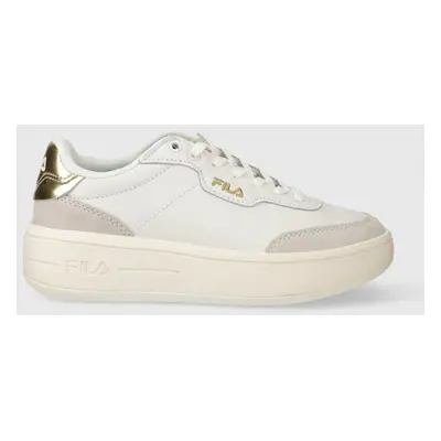 Kožené sneakers boty Fila PREMIUM bílá barva, FFW0336