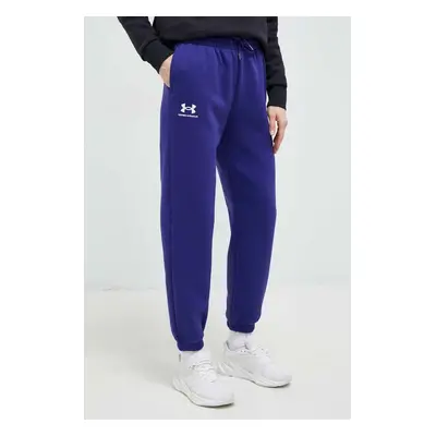 Tepláky Under Armour dámské, tmavomodrá barva, hladké, 1373034