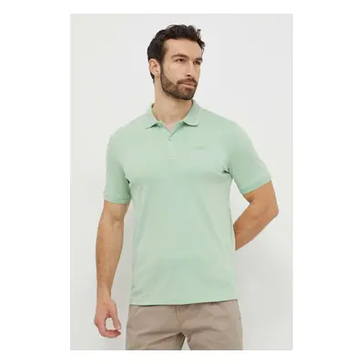 Bavlněné polo tričko Calvin Klein zelená barva, K10K111657