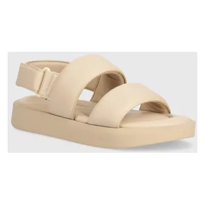 Sandály Inuikii Padded Velcro dámské, béžová barva, 70106-135