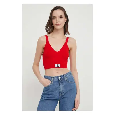 Top Calvin Klein Jeans dámský, červená barva, J20J223152