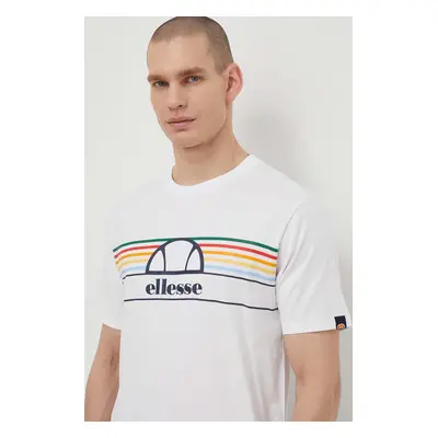 Bavlněné tričko Ellesse Lentamente T-Shirt bílá barva, s potiskem, SHV11918