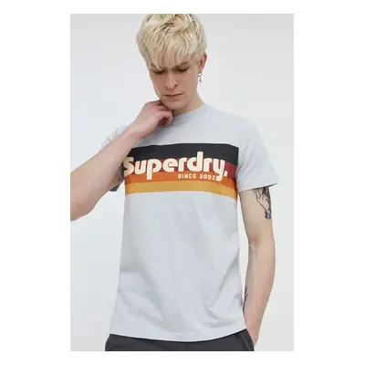 Bavlněné tričko Superdry s potiskem