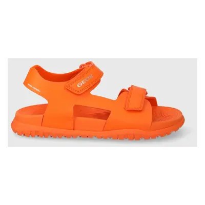 Dětské sandály Geox SANDAL FUSBETTO oranžová barva