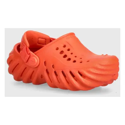 Dětské pantofle Crocs Echo Clog oranžová barva