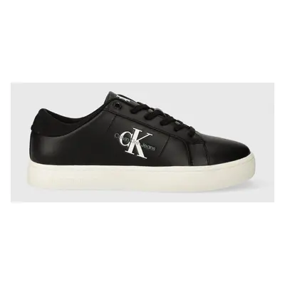 Kožené sneakers boty Calvin Klein Jeans CLASSIC CUPSOLE LOW ML LTH černá barva, YM0YM00864